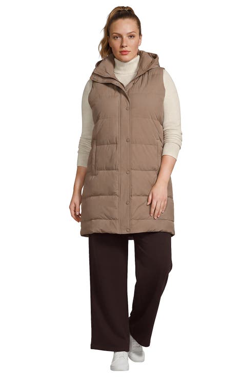 Wide Channel 600 Down Puffer Long Vest