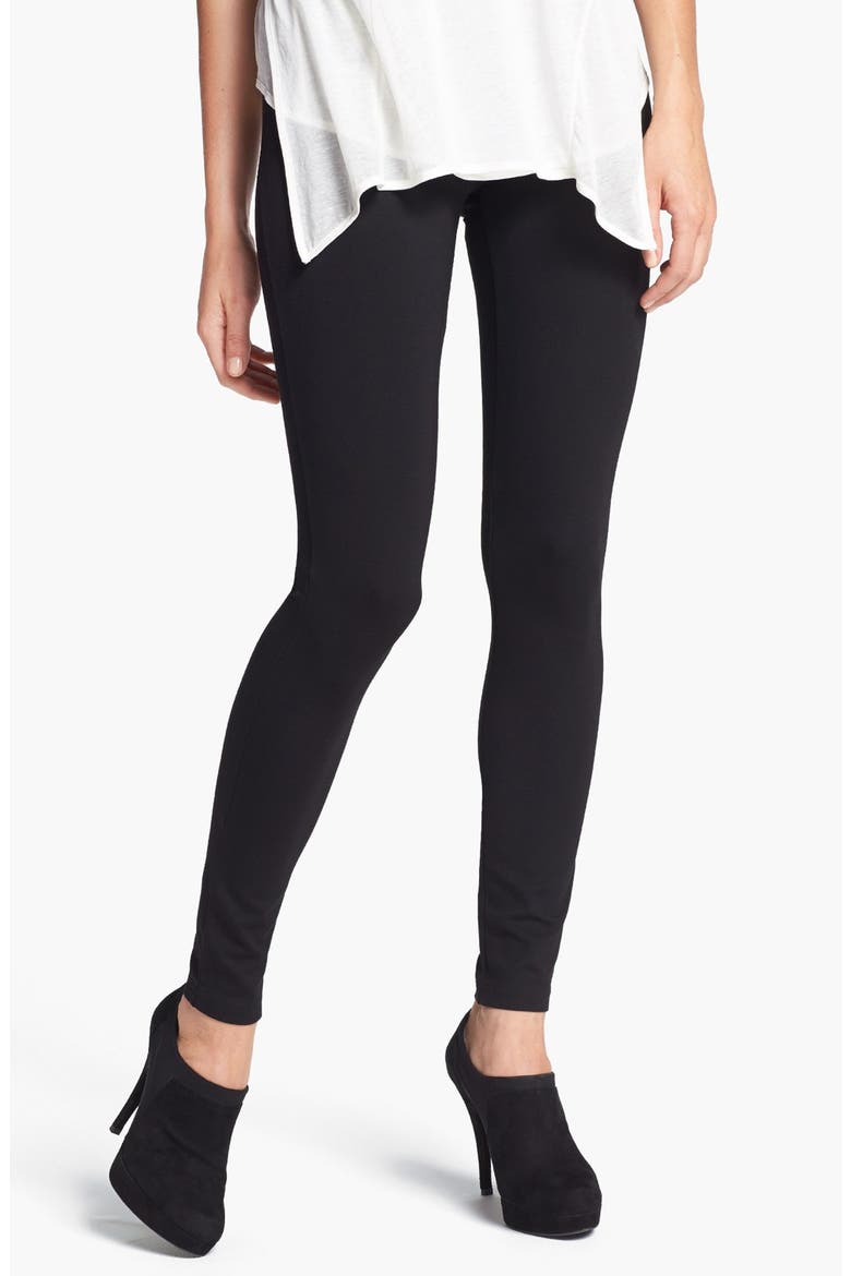 Ponte Knit Leggings, Main, color, BLACK