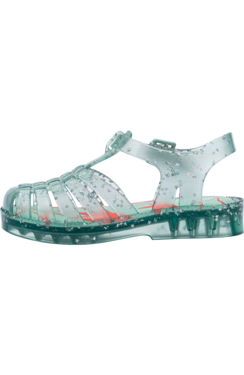 Mini Melissa Kids' Possession Metallic Jelly Sandal, Alternate, color, Glitter Green