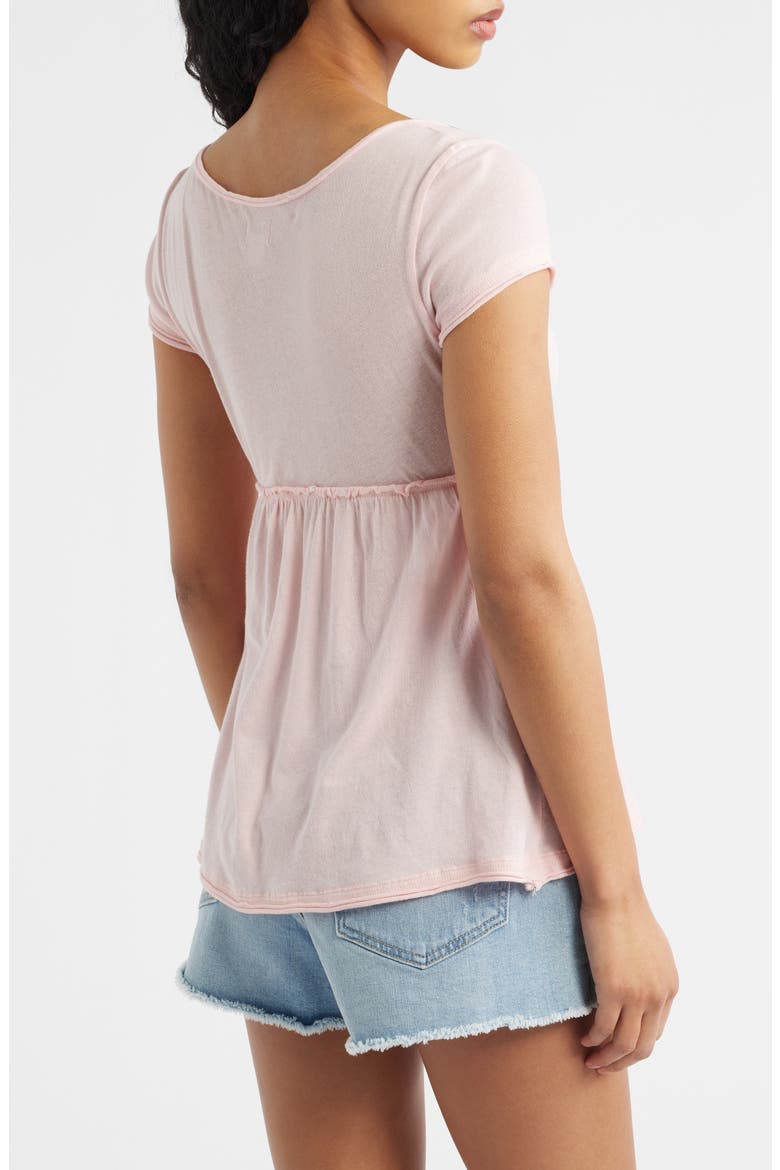 Tina Layered Cotton Babydoll Top, Alternate, color, PINK