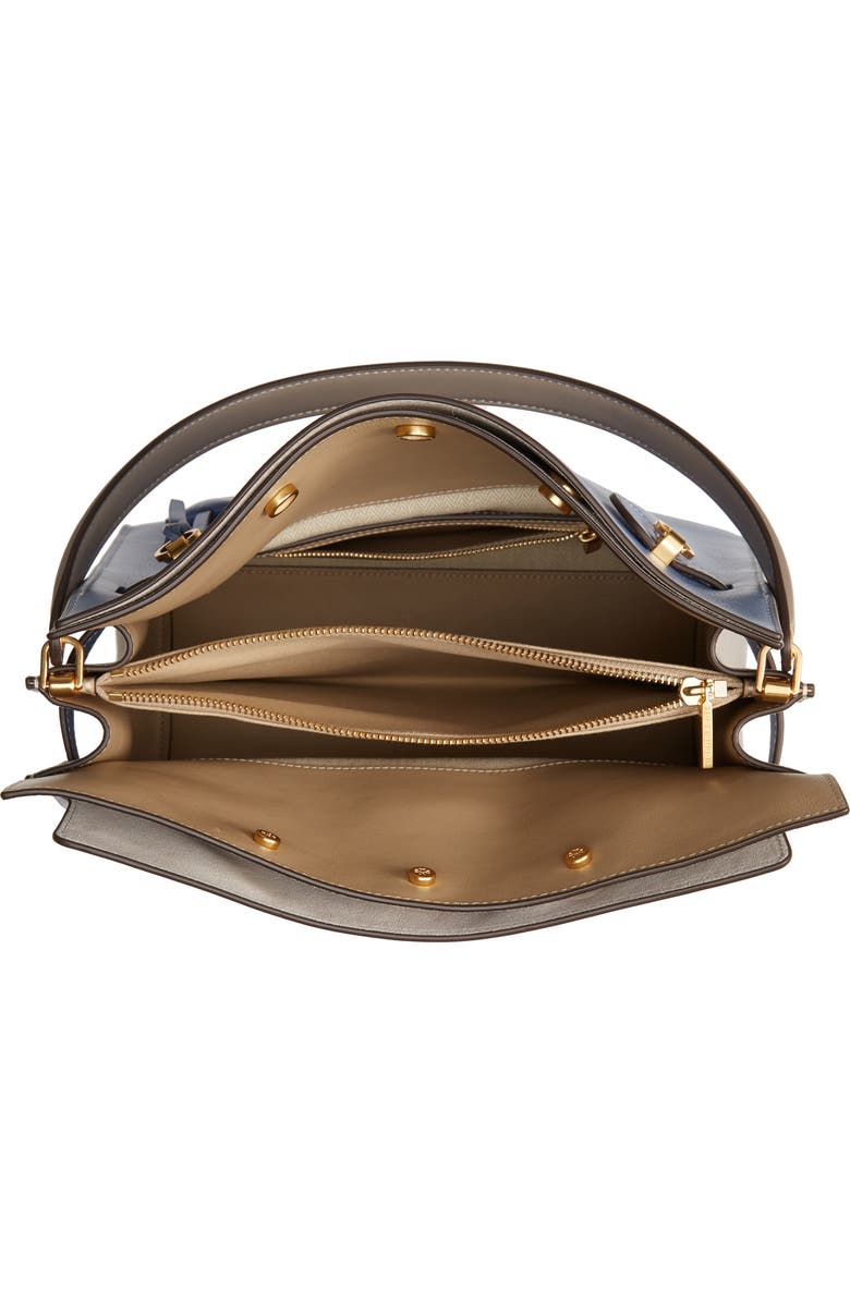 Tory Burch Lee Radziwill Leather Double Bag, Alternate, color,