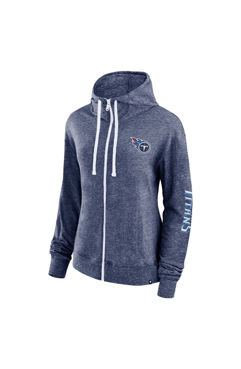 FANATICS Women's Fanatics Branded Heather Navy Tennessee Titans Opening Coin Flip Lightweight Full-Zip Hoodie, Alternate, color, Heather Navy