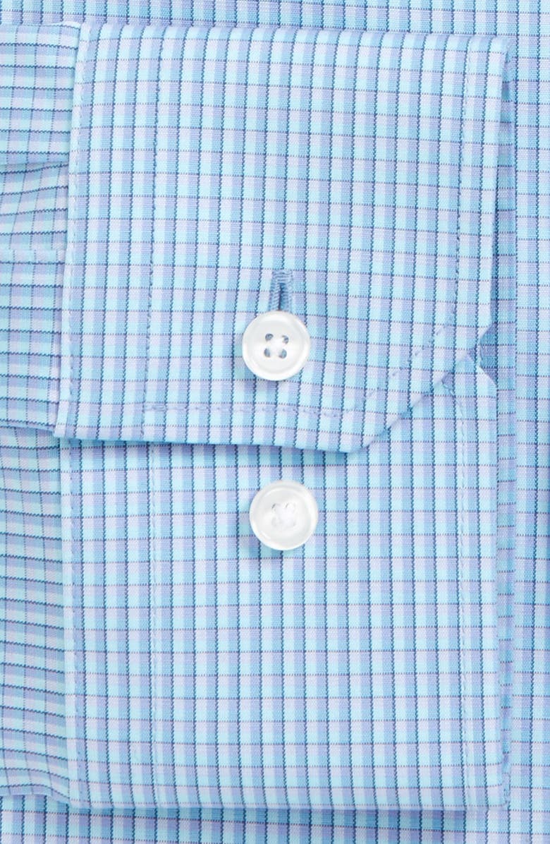 Calibrate Trim Fit Stretch Non-Iron Check Dress Shirt, Alternate, color, 