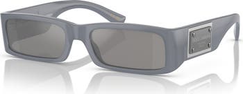 55mm Polarized Rectangular Sunglasses