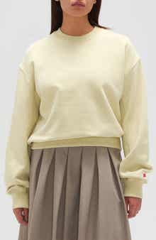 Made in USA Oversize Cotton French Terry Crewneck Sweatshirt