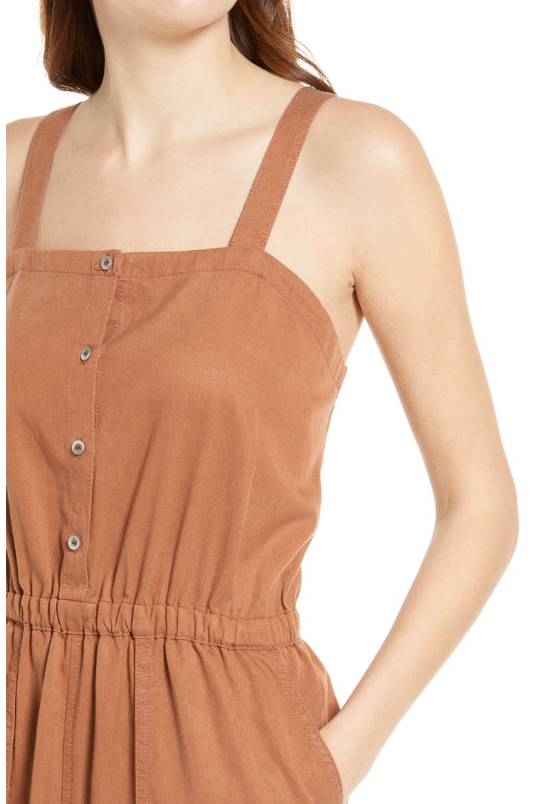 Sleeveless Utility Jumpsuit, Alternate, color, RUST BISQUE