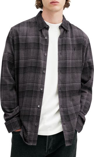 All Saints flannel button down shirt store