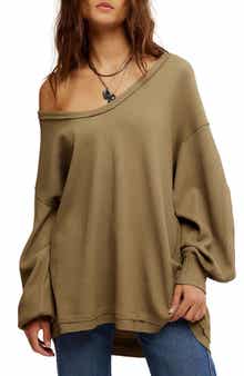 Free People Coast 2 Coast Oversize Thermal Top