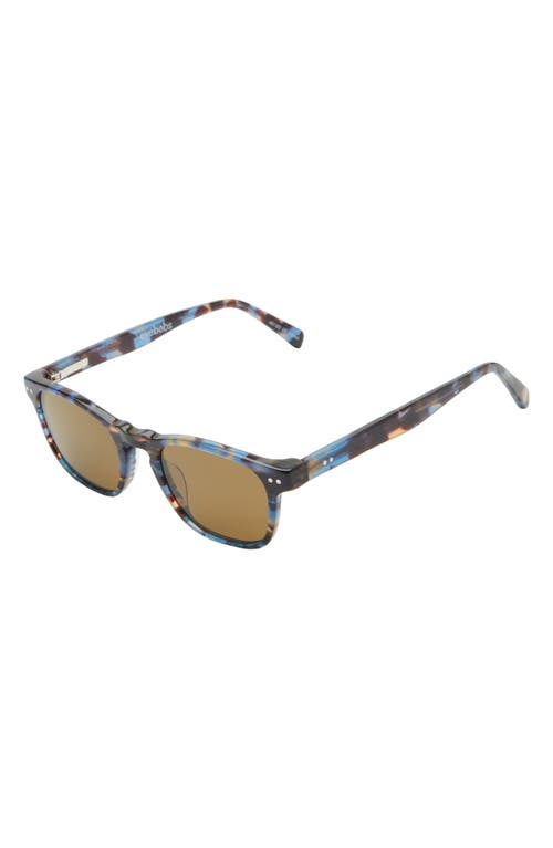 Eyebobs Old Sport 47mm Polarized Square Sunglasses In Blue Tortoise Stripe