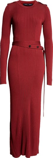 Proenza Schouler Lauryn Long Sleeve Rib Sweater Dress