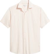 Peter Millar Tamarama Medallion Print Short Sleeve Cotton & Lyocell Button-Up Shirt