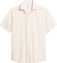 Peter Millar Tamarama Medallion Print Short Sleeve Cotton & Lyocell Button-Up Shirt