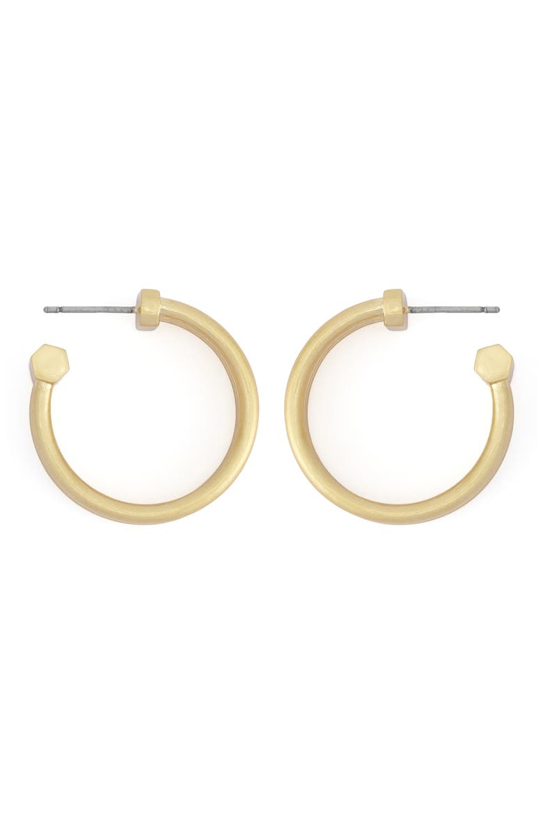 Tube Hoop Earrings, Alternate, color, VINTAGE GOLD