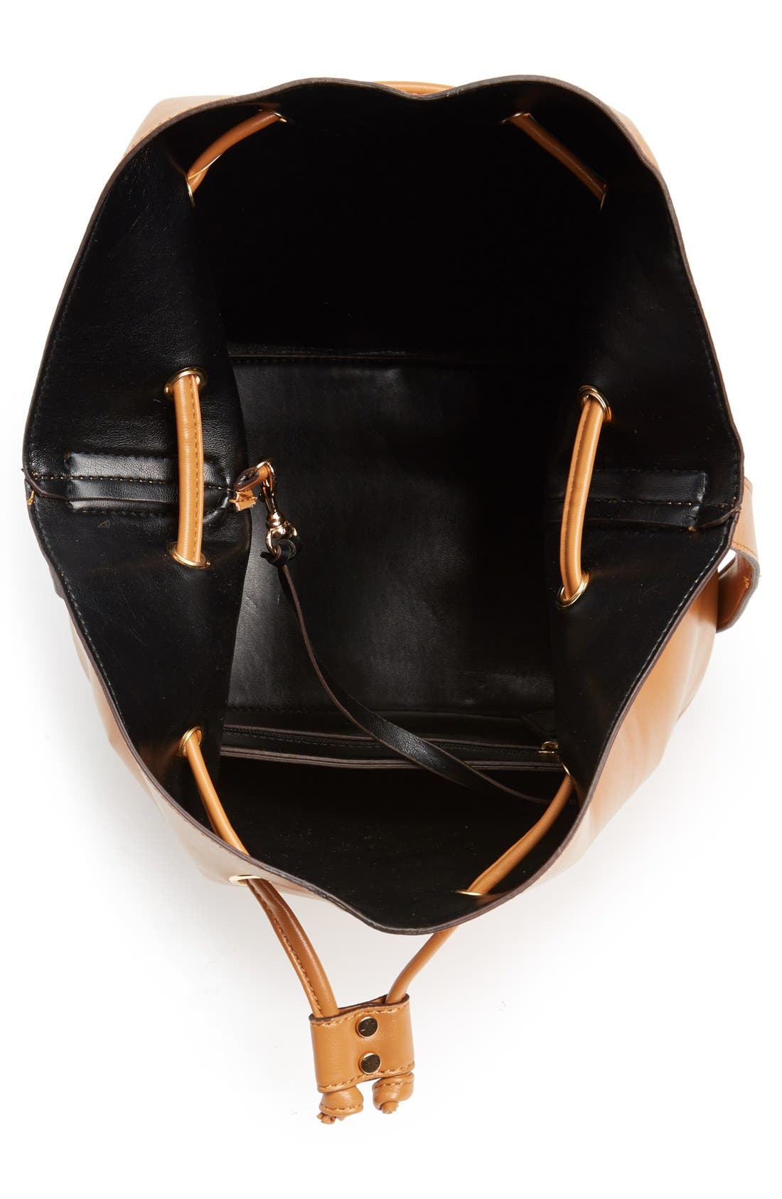 Sole Society 'Nevin' Faux Leather Drawstring Bucket Bag, Alternate, color, 