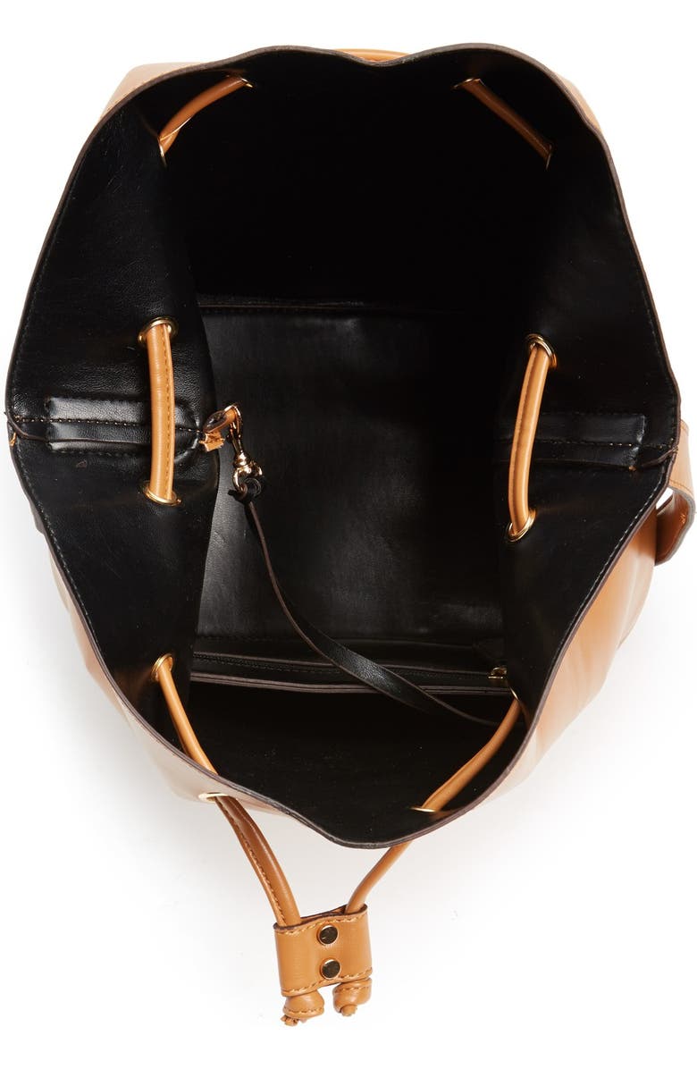 Sole Society 'Nevin' Faux Leather Drawstring Bucket Bag, Alternate, color,