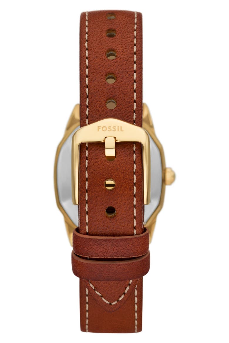 Harlow Leather Strap Watch, 27mm, Alternate, color, BROWN