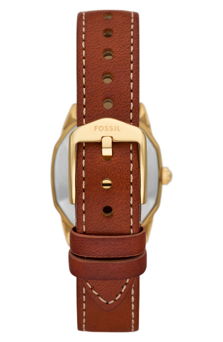 Fossil Harlow Leather Strap Watch, 27mm, Alternate, color, Brown