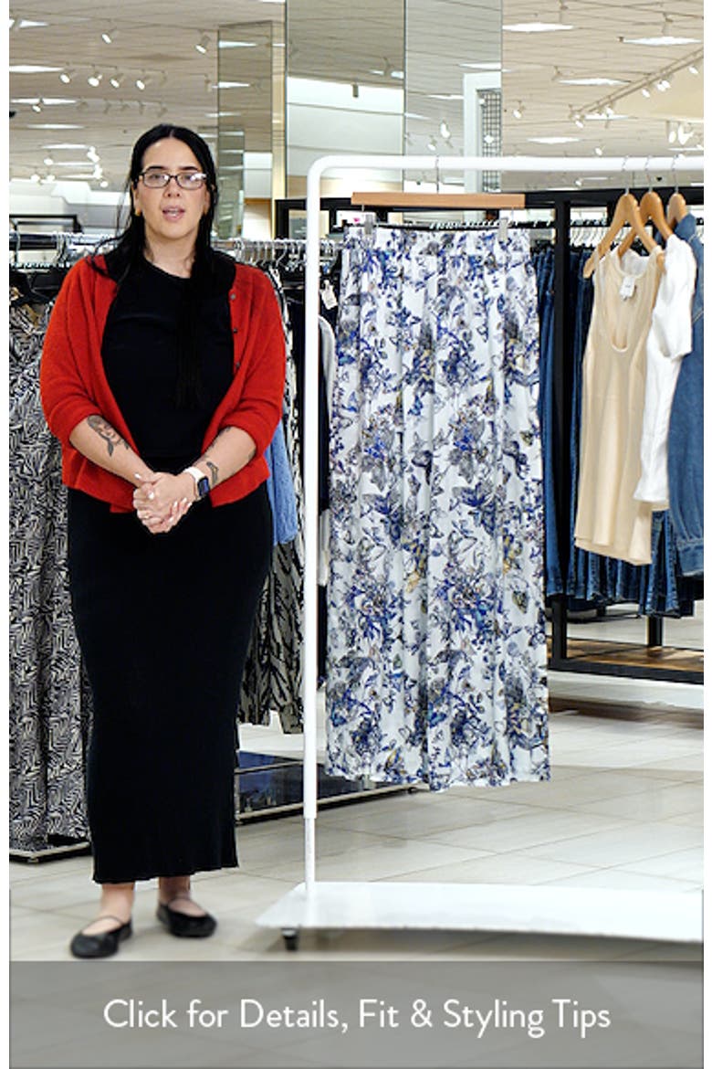 Lillian Butterfly Print Wide Leg Silk Pants video