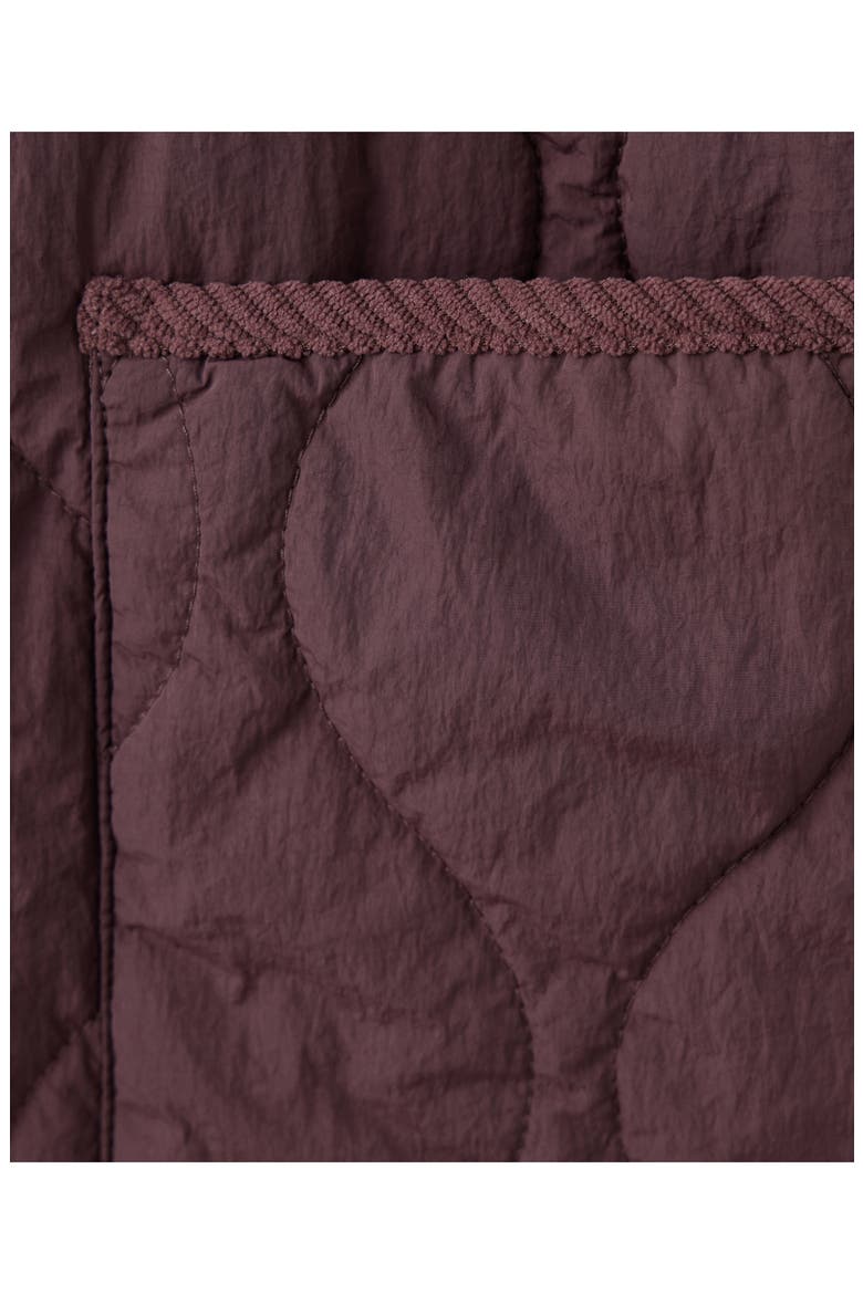 Corduroy Trim Padded Jacket, Alternate, color, LIGHT/PASTEL PURPLE