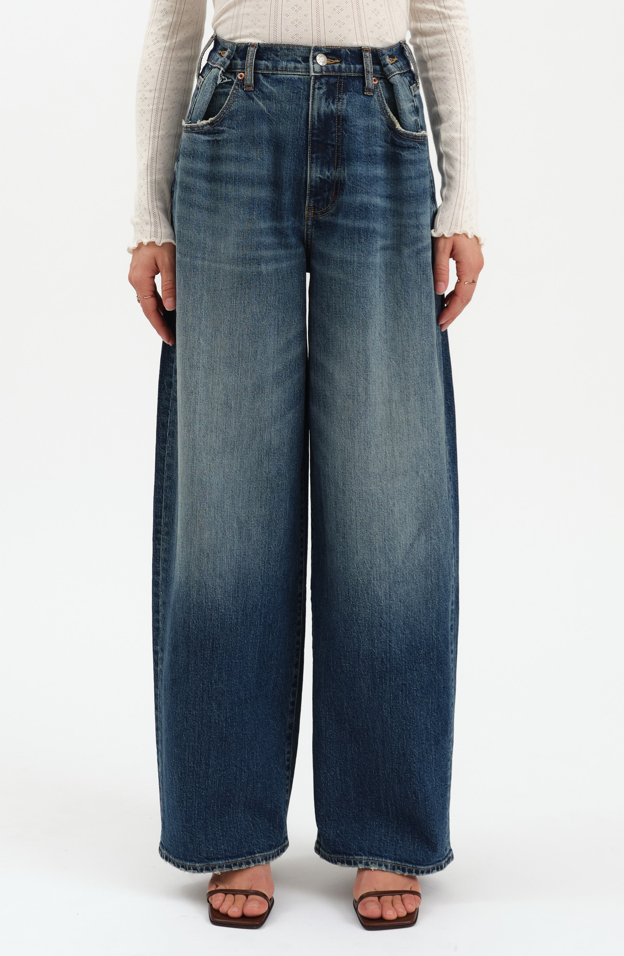 DAZE Highland High Waist Wide Leg Jeans