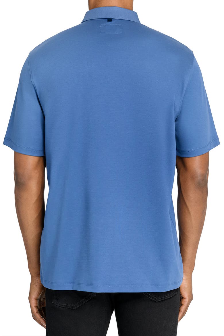 Solid Reworked Slim Fit Polo, Alternate, color, MED BLUE