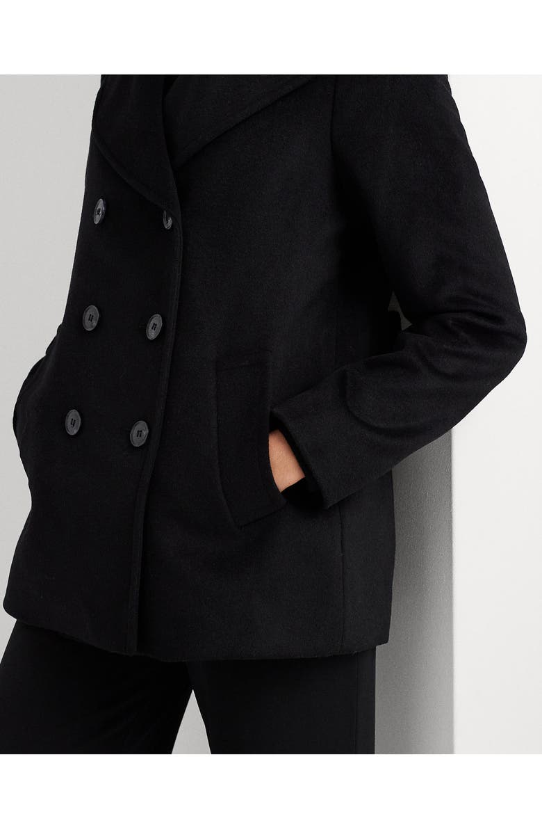 Lauren Ralph Lauren Martingale Wool Blend Peacoat, Alternate, color, 