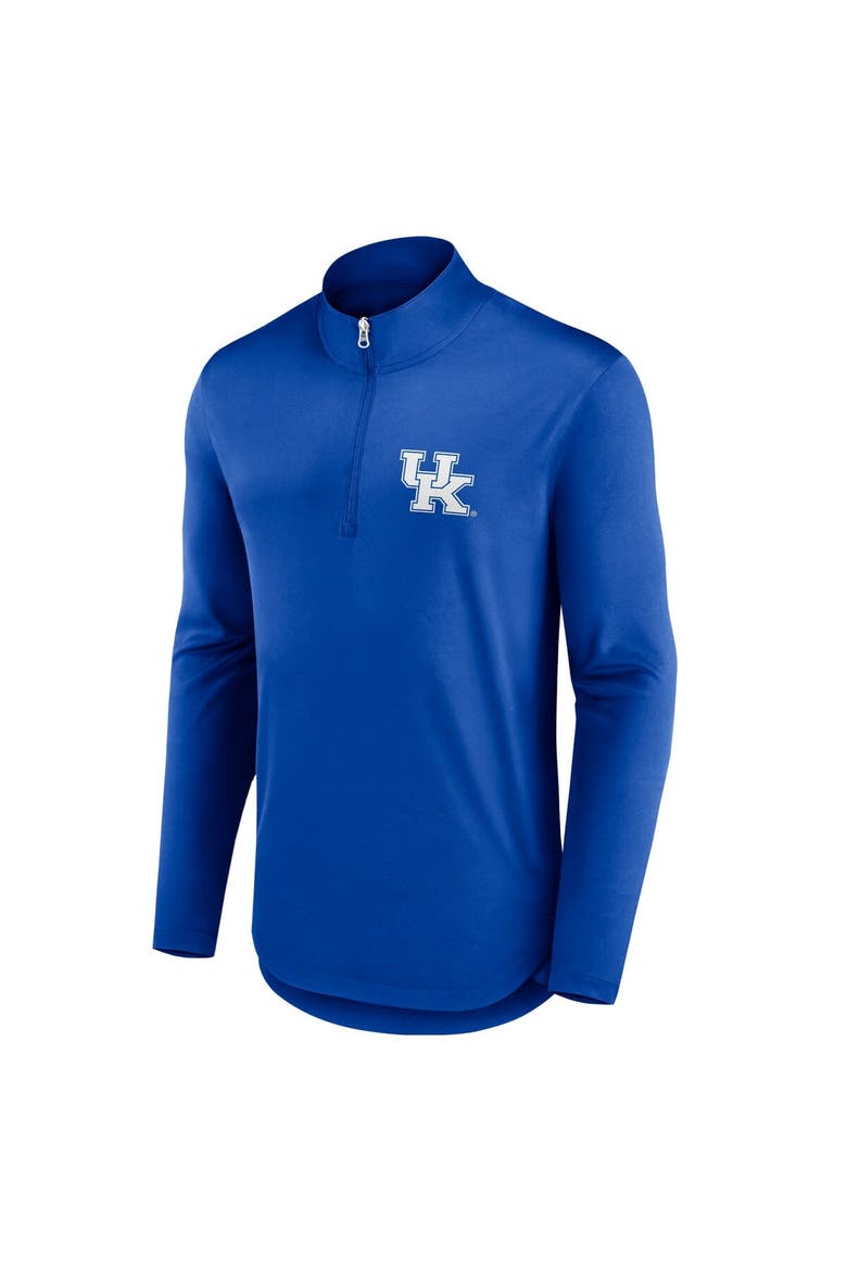 Men's Fanatics Branded Royal Kentucky Wildcats Quarterback Mock Neck Quarter-Zip Top, Alternate, color, Royal