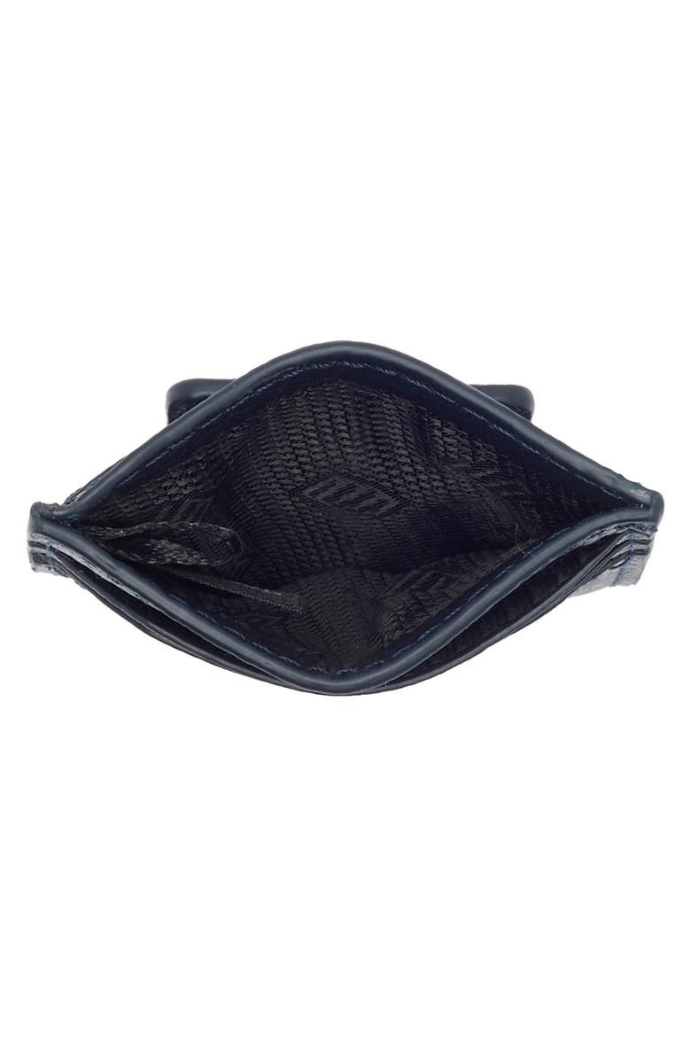 Pebbled Leather Cardholder Wallet, Alternate, color, NAVY