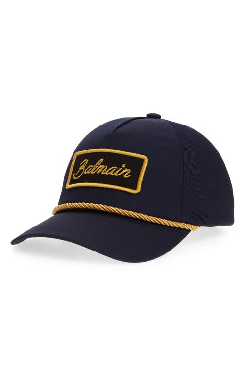 Balmain Signature Embroidered Patch Adjustable Baseball Cap