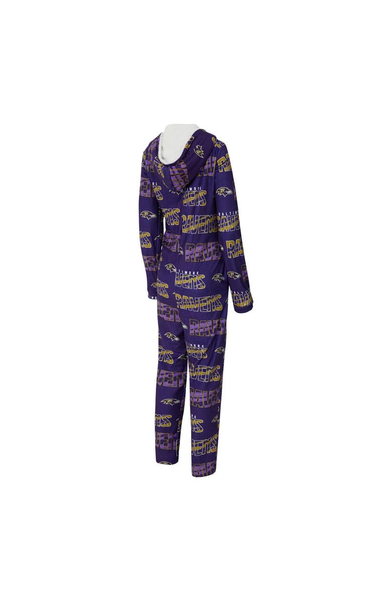 CONCEPTS SPORT Women's Concepts Sport  Purple Baltimore Ravens Roadway Allover Print Microfleece Full-Zip Union Suit, Alternate, color, 