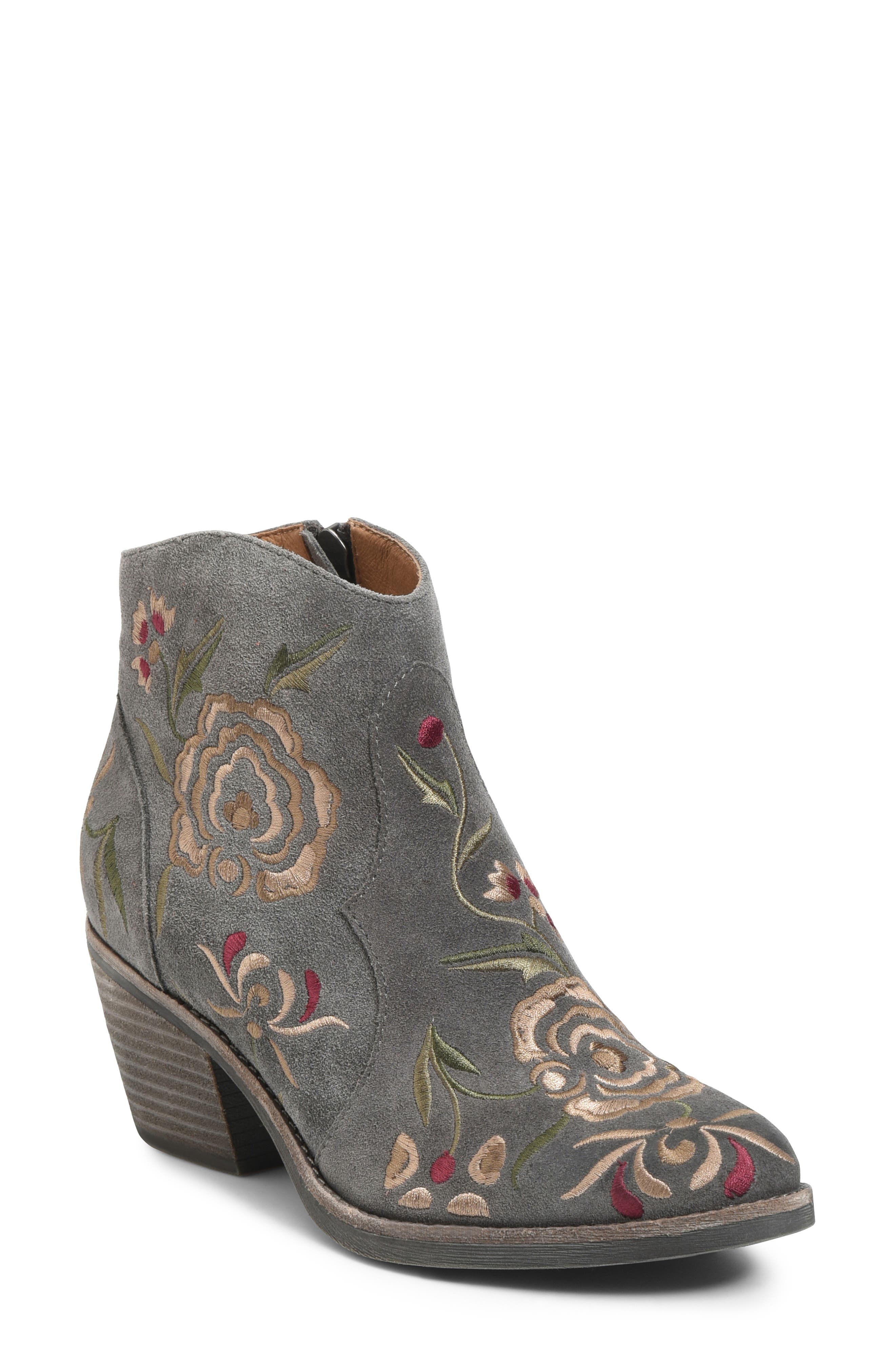 Söfft Westmont Floral Embroidered Bootie, Main, color, 