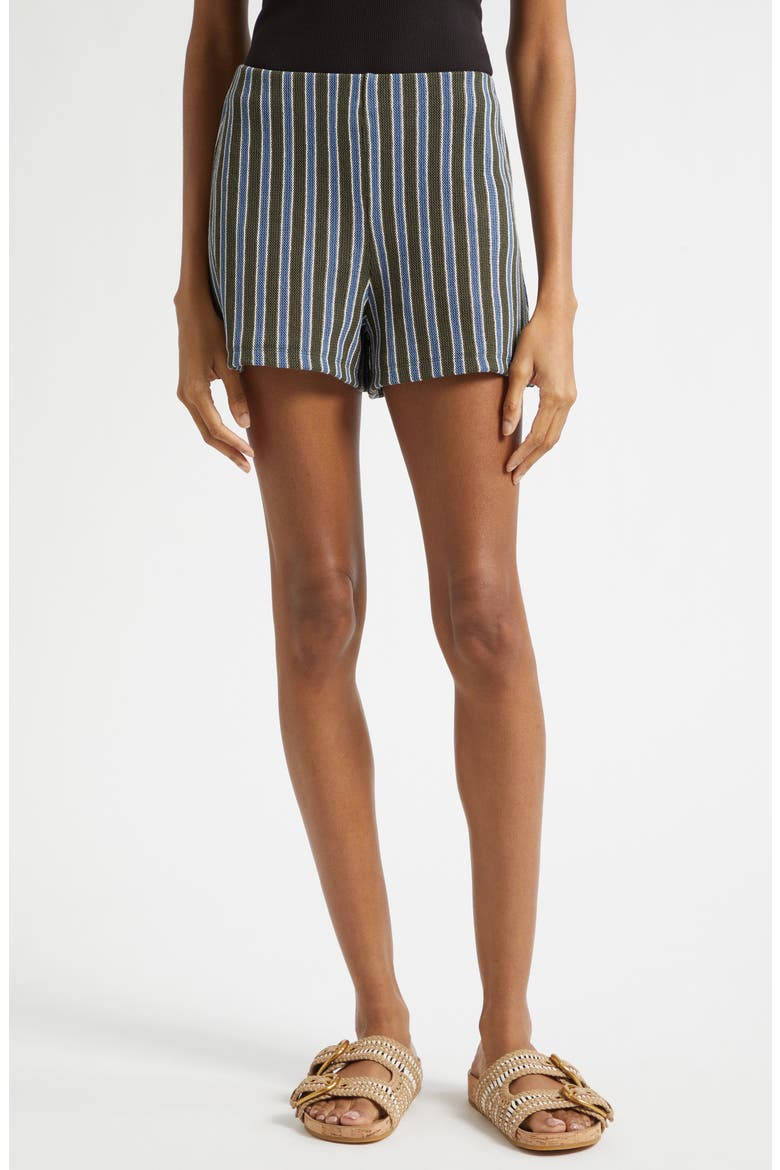 Veronica Beard Vichi Stripe Knit Shorts (Women) | Nordstrom