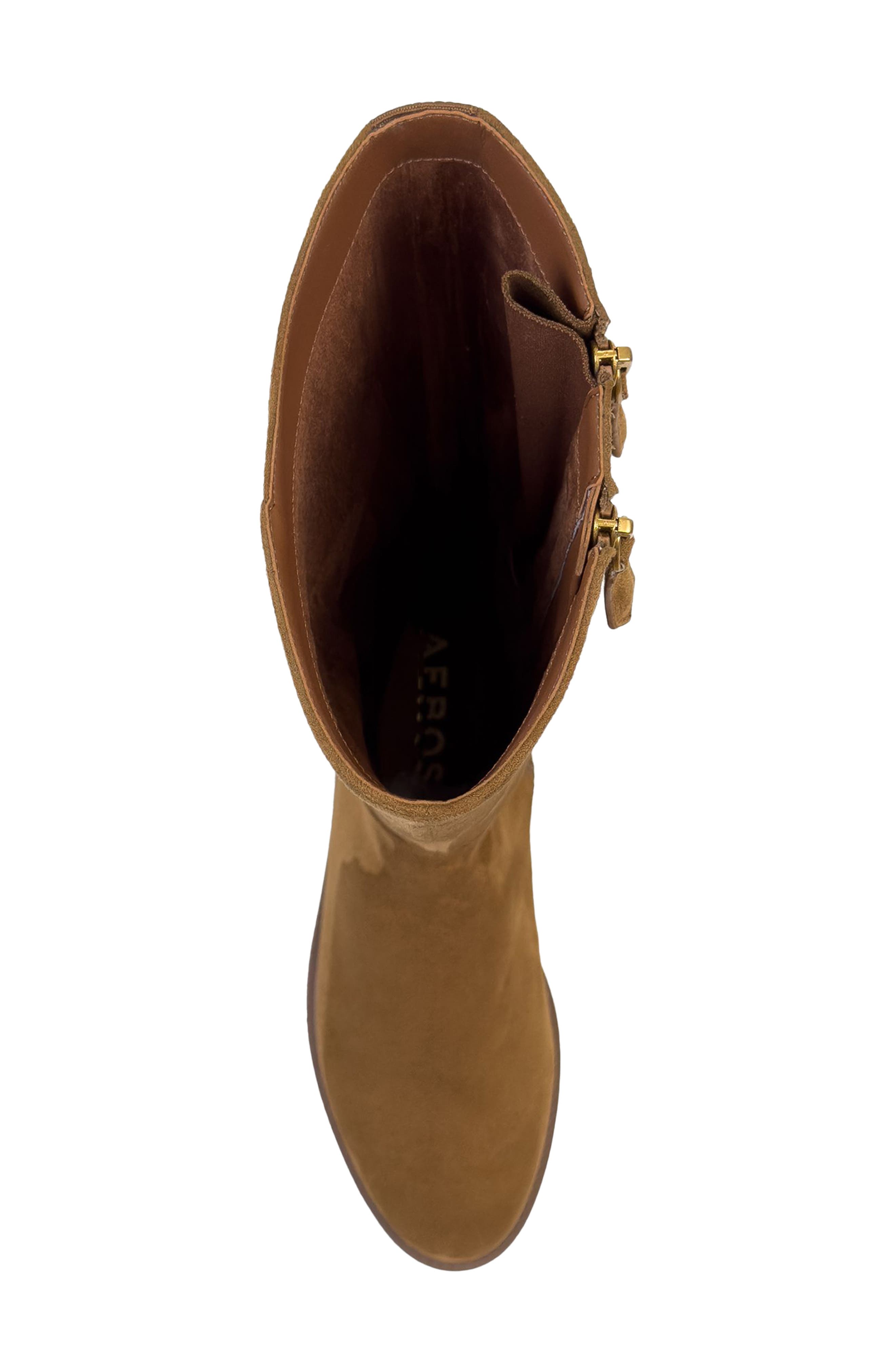 Prue Tall Boot, Alternate, color, 205-TOBACCO FAUX SUEDE/SHEARLING
