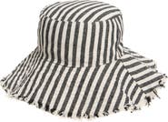 Treasure & Bond Frayed Edge Stripe Bucket Hat