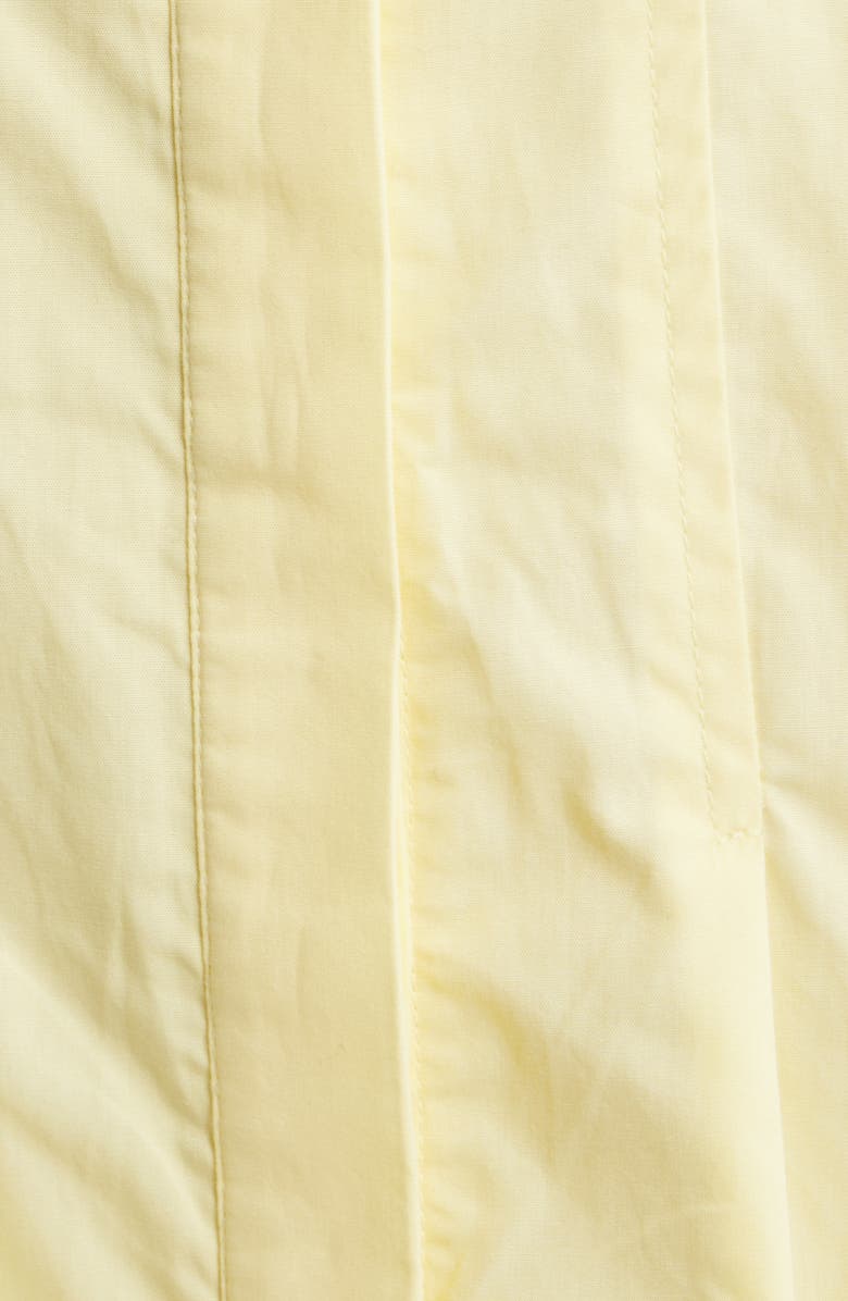 Vince Camuto Pleated Cotton Button-Up Maxi Shirtdress, Alternate, color, Lemon Cream