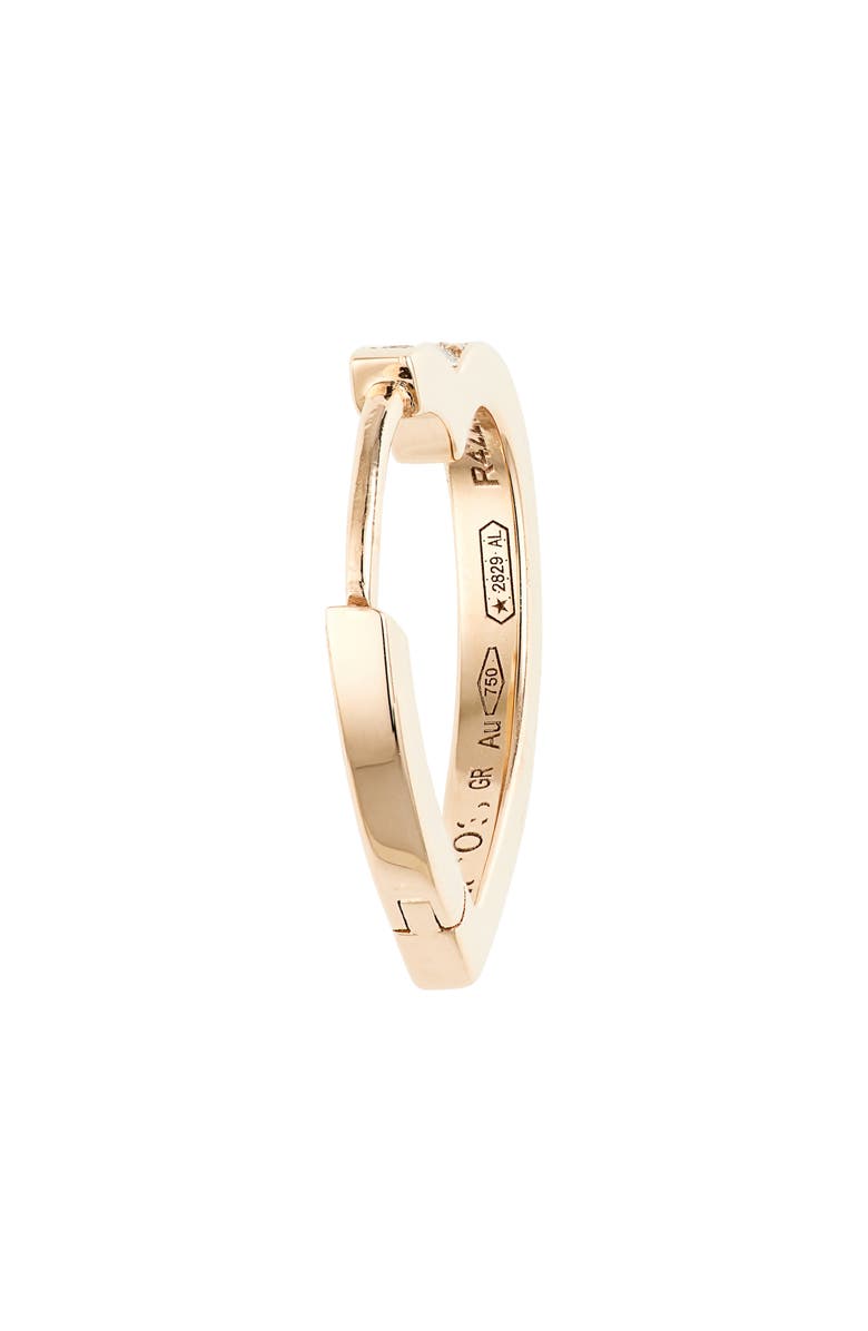 REPOSSI Antifer Diamond Pavé Huggie Heart Hoop Earring, Alternate, color, Rose Gold