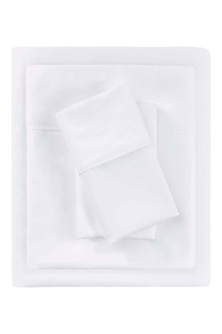 1000 Thread Count Temperature Regulating Antimicrobial 4 Piece Sheet Set, Main, color, WHITE