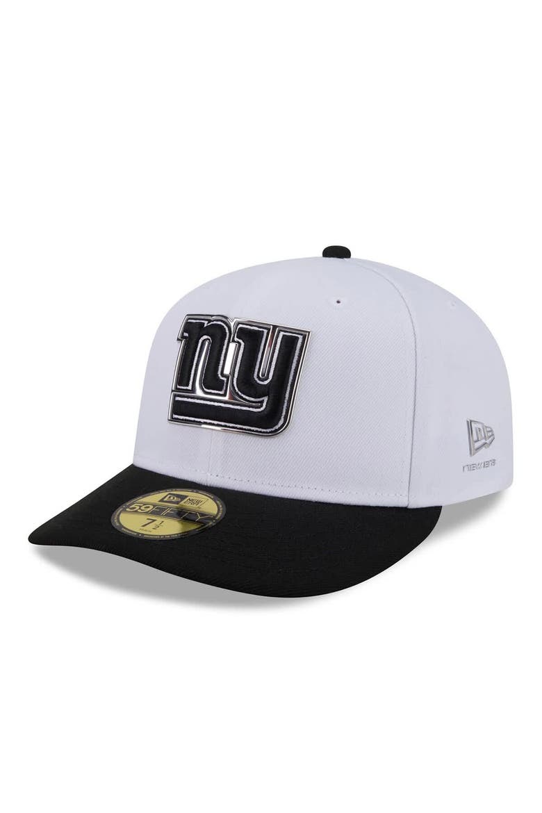 Men's New Era  White/Black New York Giants 2026 NFL Draft Pre-Curved 59FIFTY Fitted Hat, Main, color, White