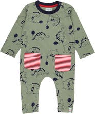 Lilly + Sid Organic Cotton Dizzy Dinosaur Printed Onsie