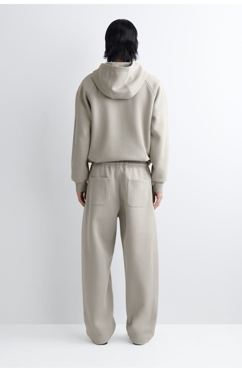 COS Cotton-Piqué Oversized Barrel-Leg Joggers, Alternate, color, Beige