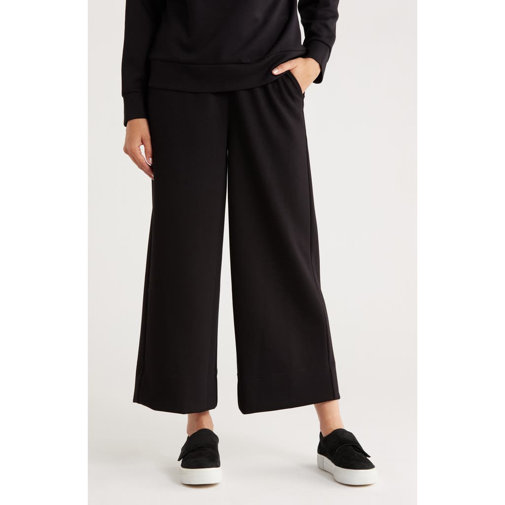 Caslon ® Scuba Wide Leg Pants In Black