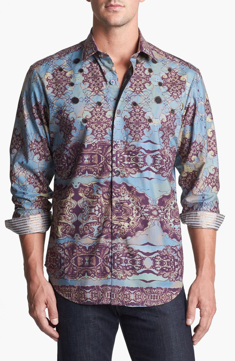 Robert Graham Regular Fit Sport Shirt, Main, color,