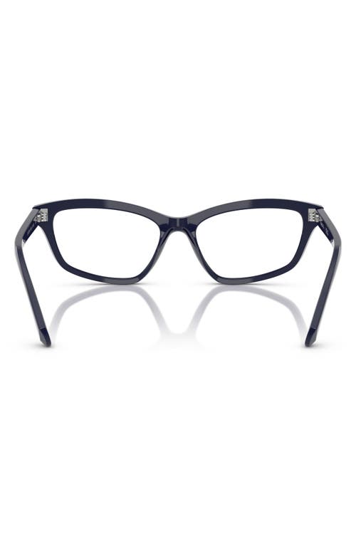 Swarovski 54mm Irregular Optical Glasses In Navy