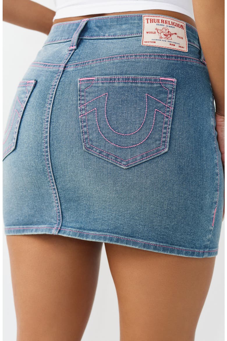 Denim Miniskirt, Alternate, color, MEDIUM HORIZON WASH