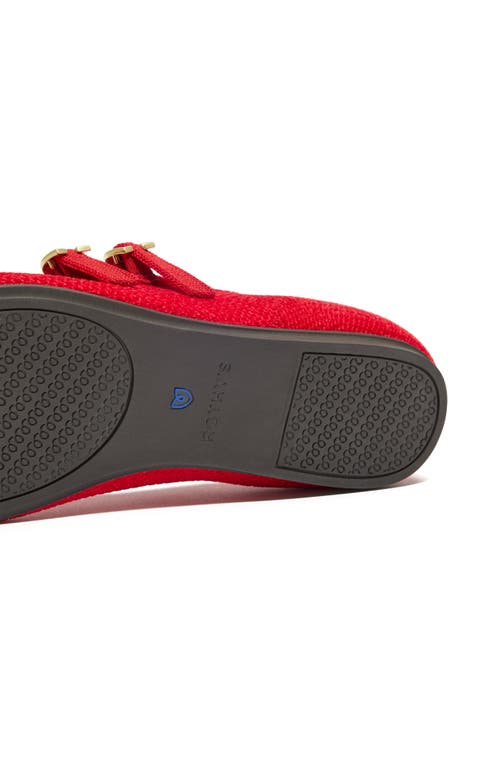 Rothys Rothy's The Revelvet Double Buckle Mary Jane In Red