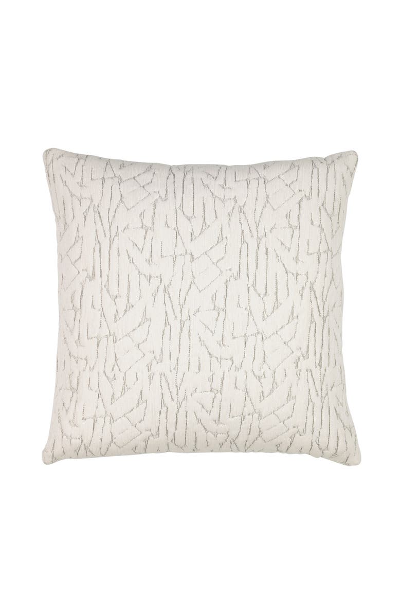 Elaine Smith Synchronize Dimensional Chenille Ivory Indoor & Outdoor Woven Accent Pillow, Main, color, Ivory