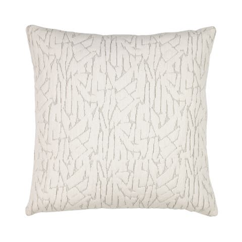 Synchronize Dimensional Chenille Ivory Indoor & Outdoor Woven Accent Pillow
