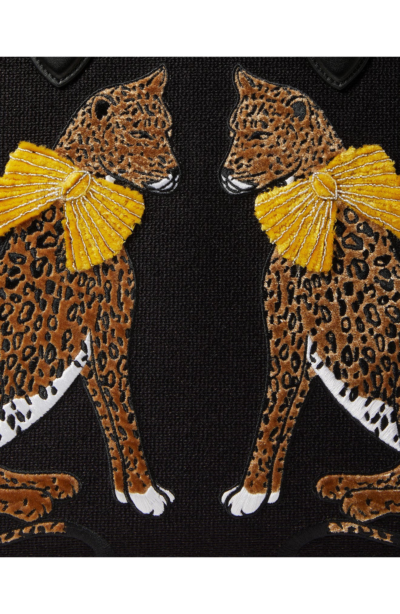 Kate Spade New York Manhattan Lady Leopard Embroidered Tote, Alternate, color, 