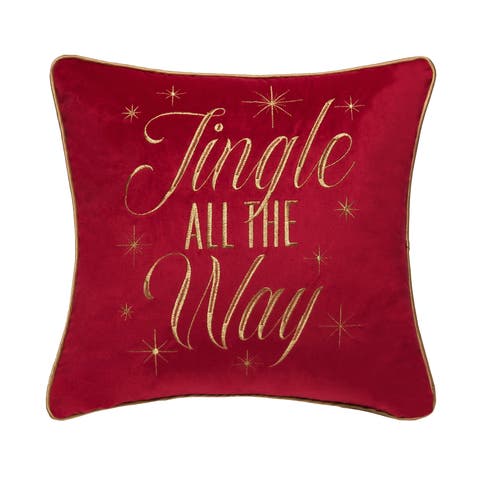 Jingle All The Way Christmas Throw Pillow, 18" x 18"