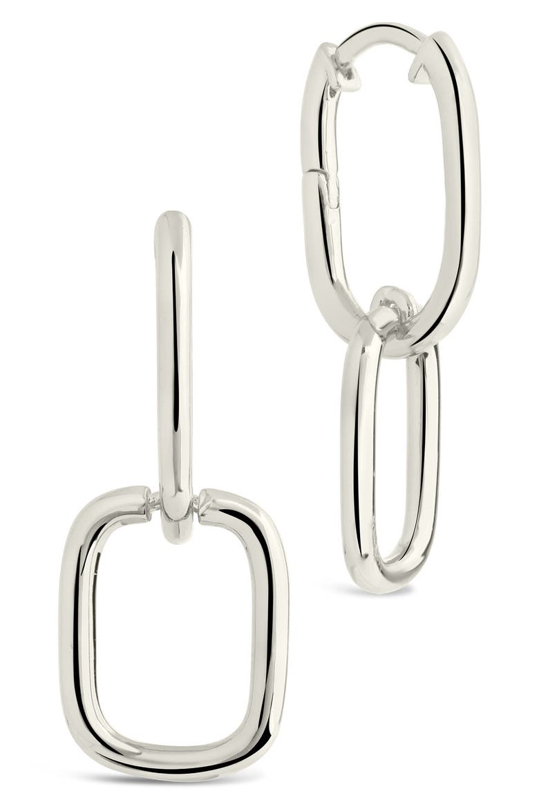 Talani Link Drop Earrings, Main, color, SILVER